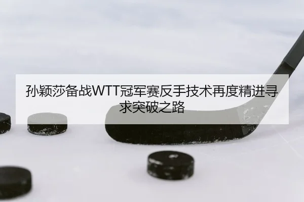 孙颖莎备战WTT冠军赛反手技术再度精进寻求突破之路